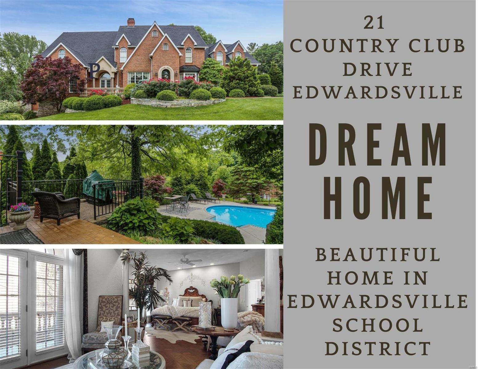 Single Family Homes for Sale at 21 Country Club Drive Edwardsville, Illinois 62025 United States
